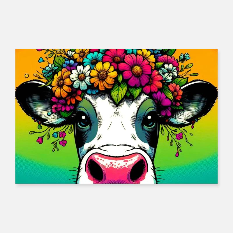 cow Poster 12" x 8" (30x20 cm)