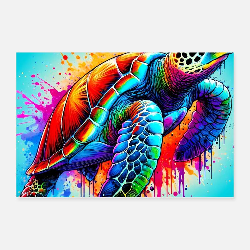 turtle Poster 12" x 8" (30x20 cm)