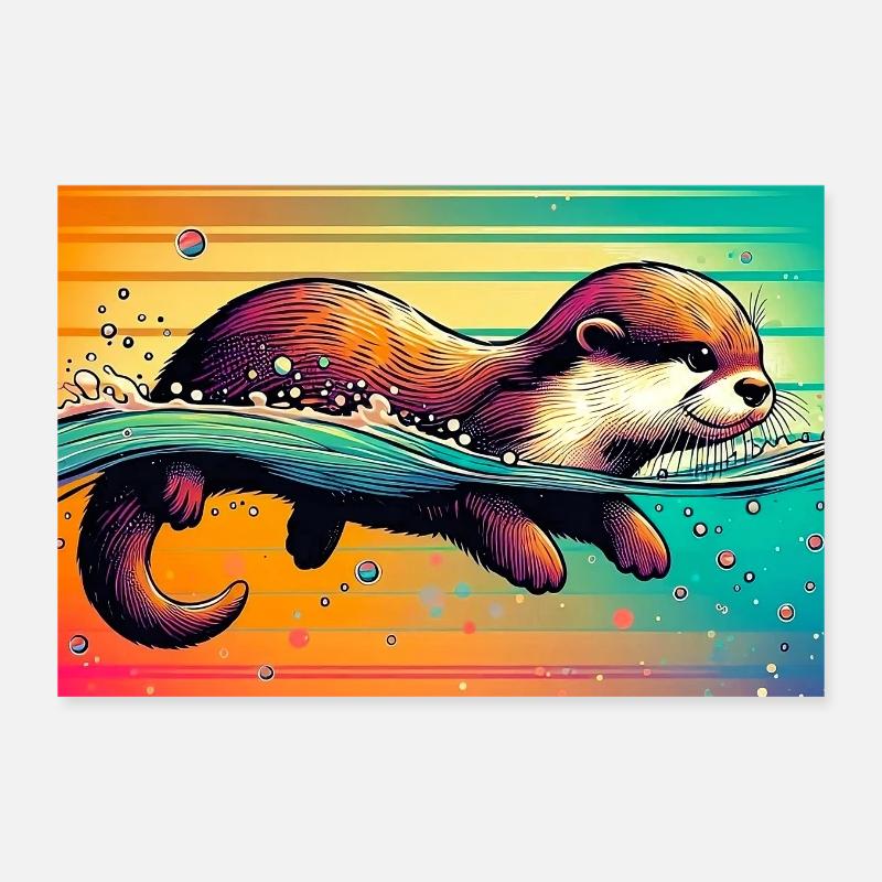 otter Poster 12" x 8" (30x20 cm)