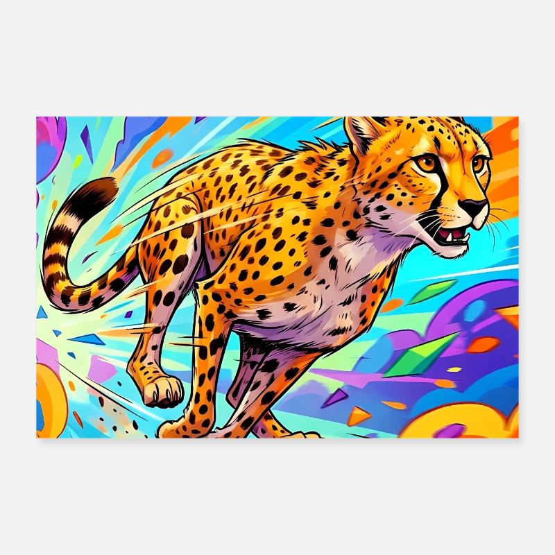 guépard Poster 30 x 20 cm