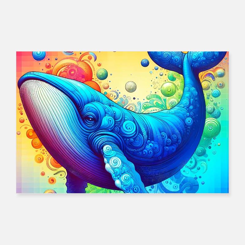 whale Poster 12" x 8" (30x20 cm)