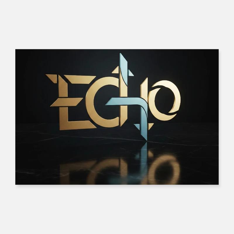 Jeu de lumière Echo Geometry Poster 30 x 20 cm