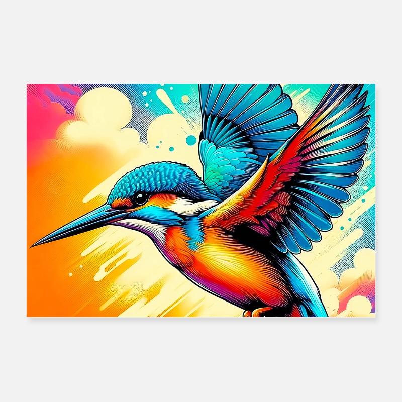 Eisvogel Poster 30x20 cm