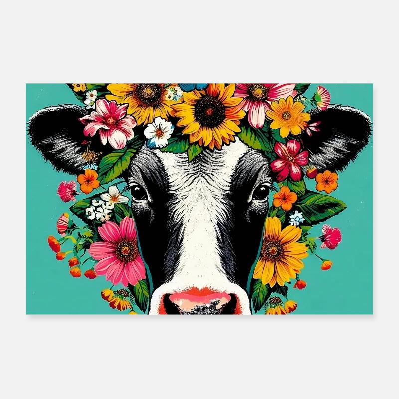 cow Poster 12" x 8" (30x20 cm)