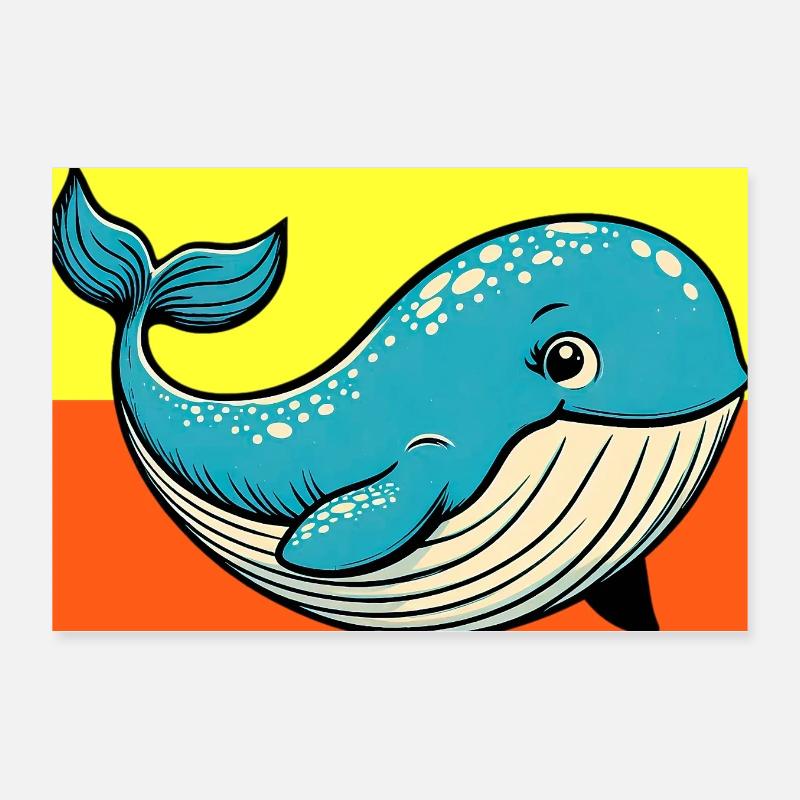 baleine Poster 30 x 20 cm