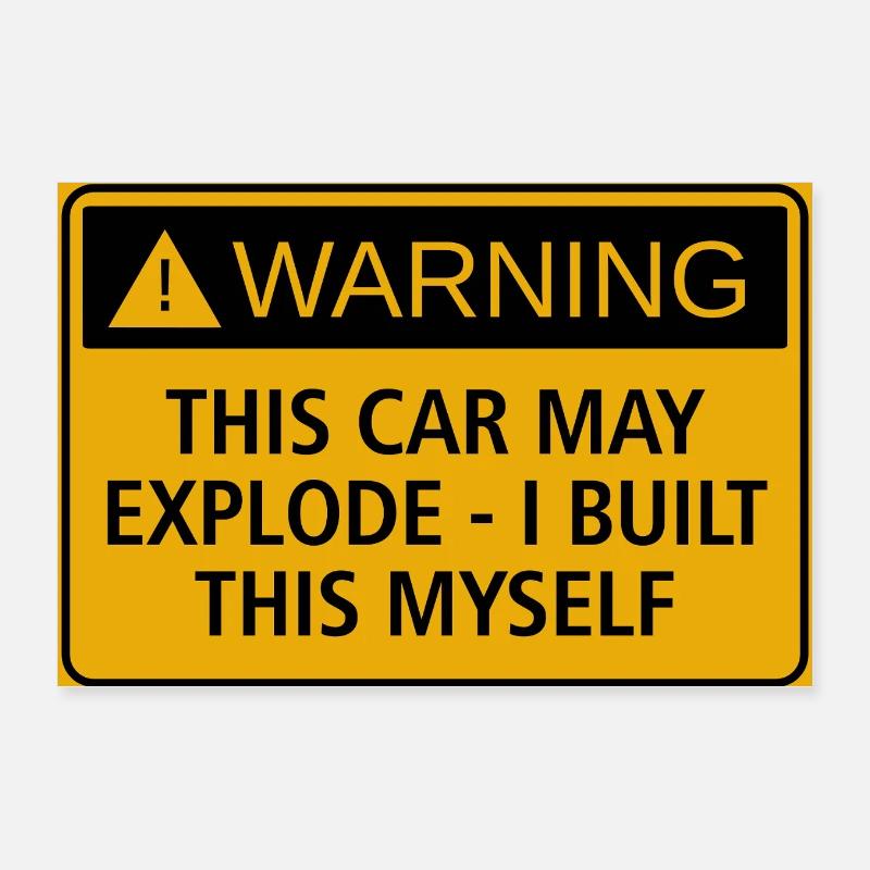 JDM-Aufkleber – dieses Auto könnte explodieren Poster 30x20 cm