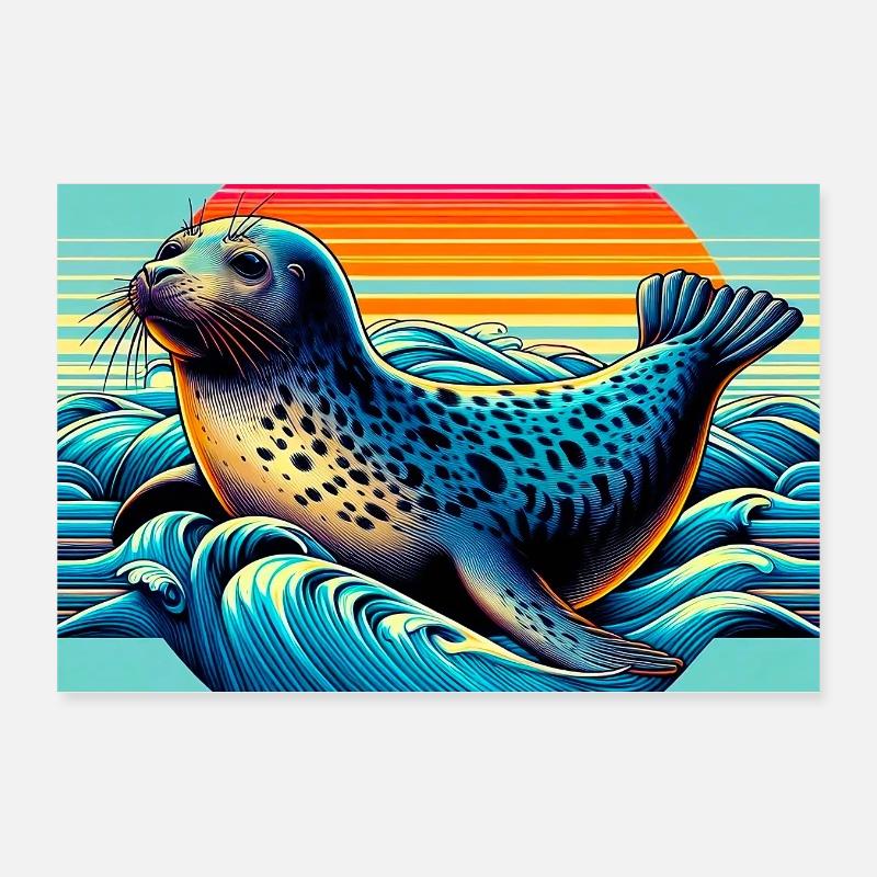Phoque Poster 30 x 20 cm