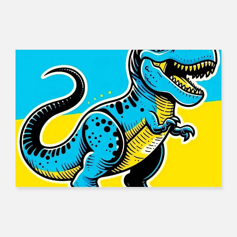 dinosaur Poster 12" x 8" (30x20 cm)
