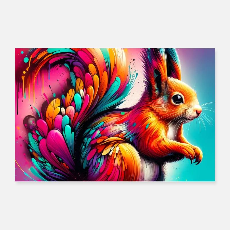 squirrel Poster 12" x 8" (30x20 cm)