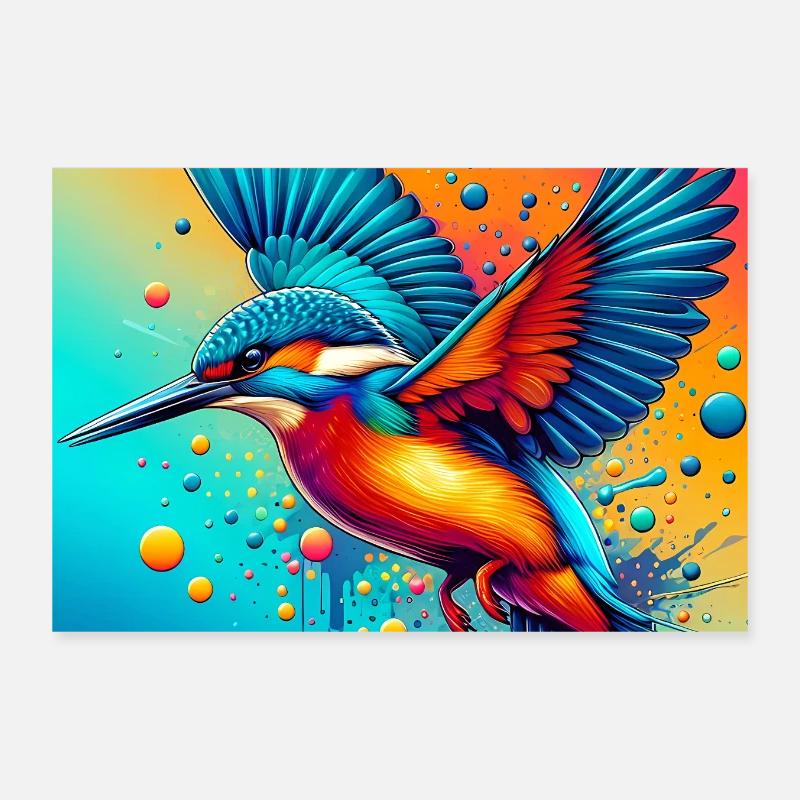 Eisvogel Poster 30x20 cm