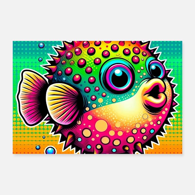 Kugelfisch Poster 30x20 cm