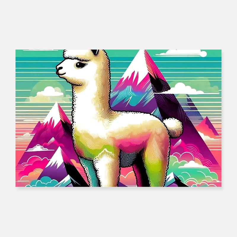 Alpaga Poster 30 x 20 cm