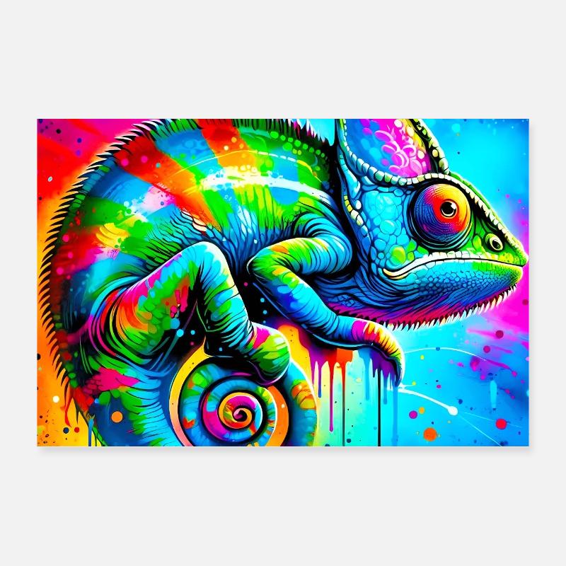 caméléon Poster 30 x 20 cm