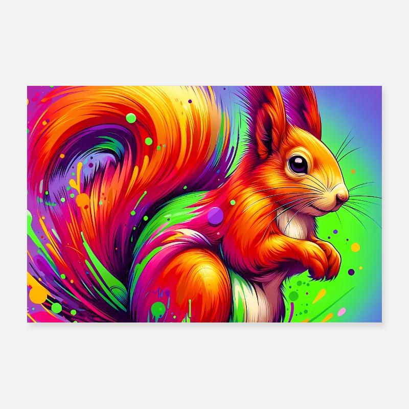 écureuil Poster 30 x 20 cm