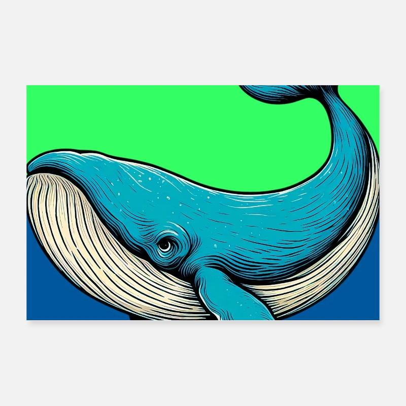 baleine Poster 30 x 20 cm