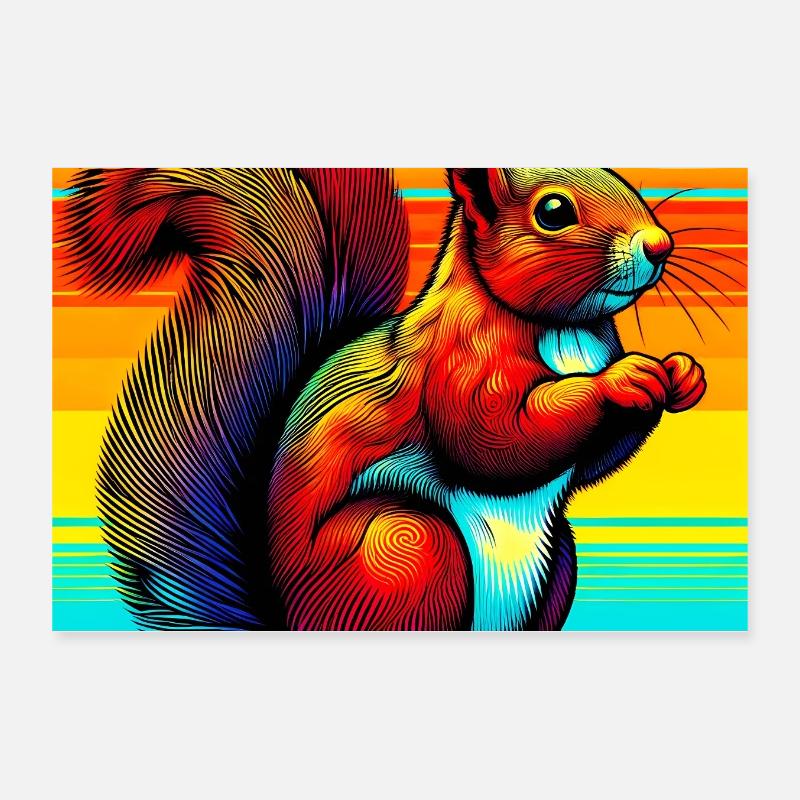 Eichhörnchen Poster 30x20 cm