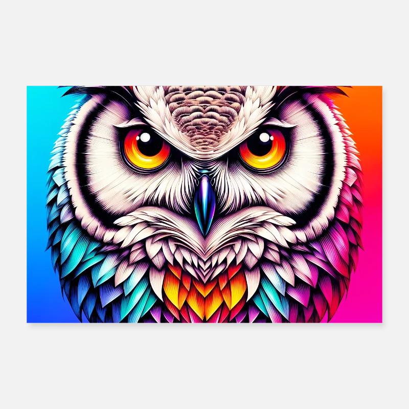 hibou Poster 30 x 20 cm