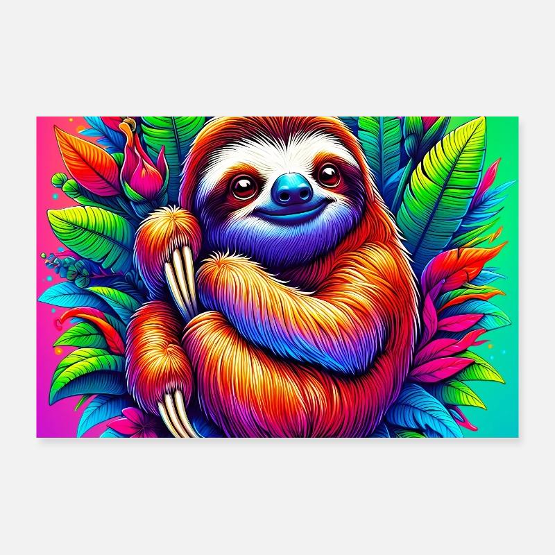 sloth Poster 12" x 8" (30x20 cm)