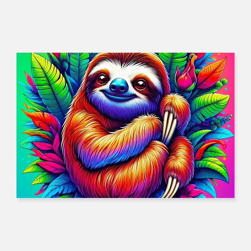 Faultier Poster 30x20 cm