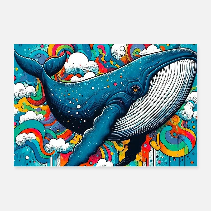 whale Poster 12" x 8" (30x20 cm)