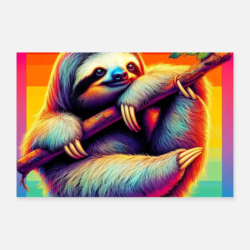 sloth Poster 12" x 8" (30x20 cm)