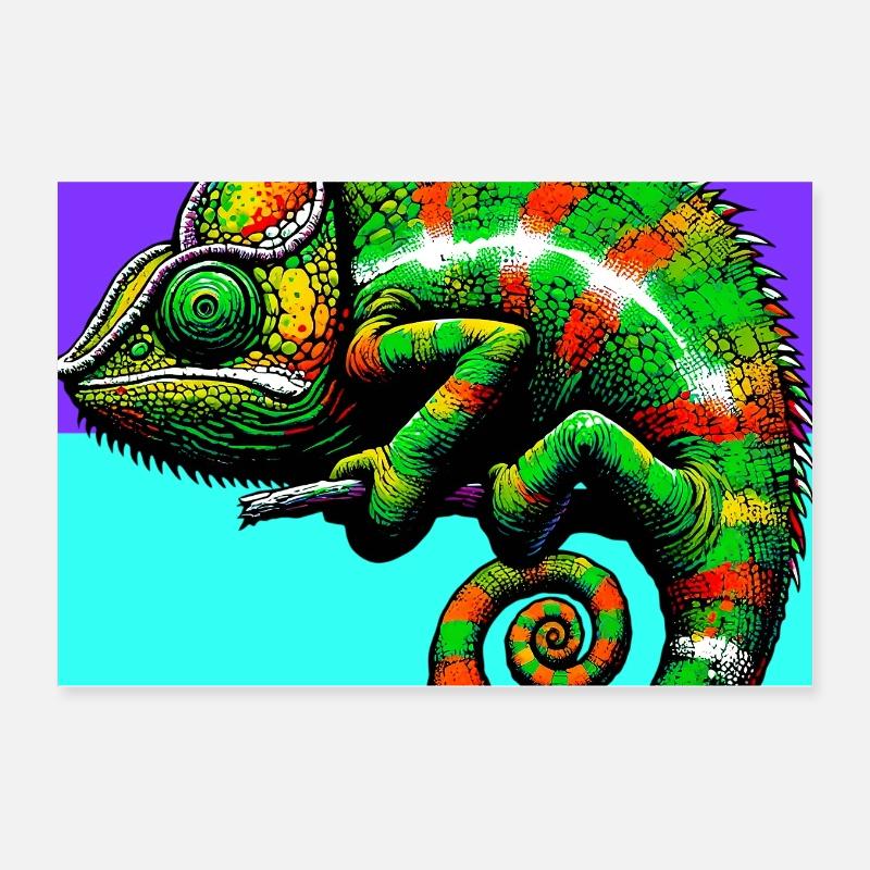 Chamäleon Poster 30x20 cm