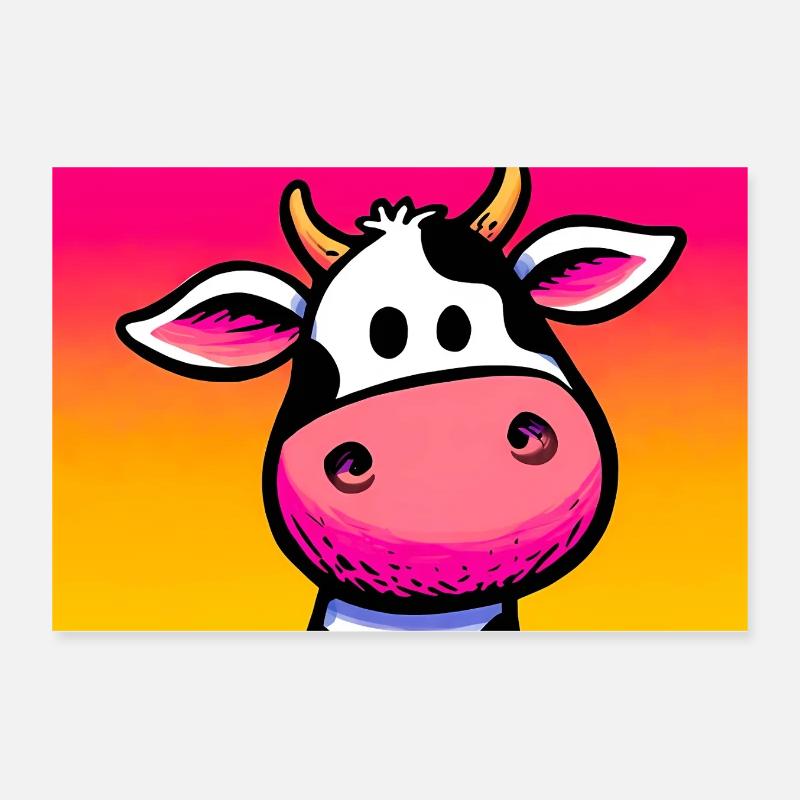 cow Poster 12" x 8" (30x20 cm)