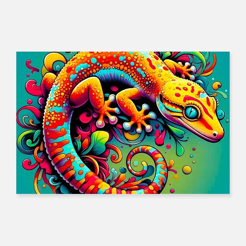 Gecko Poster 30 x 20 cm