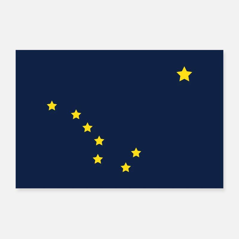 Drapeau de l’État de l’Alaska Poster 30 x 20 cm