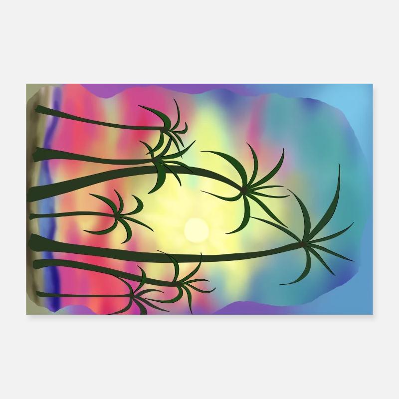 Palm trees Poster 12" x 8" (30x20 cm)