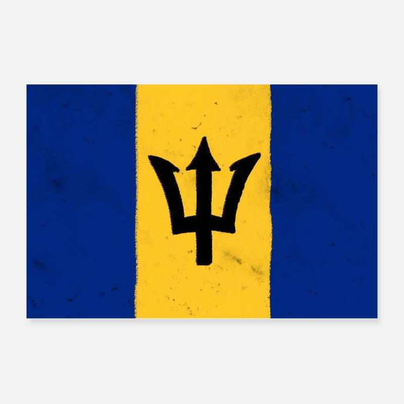 Drapeau de la Barbade Poster 30 x 20 cm