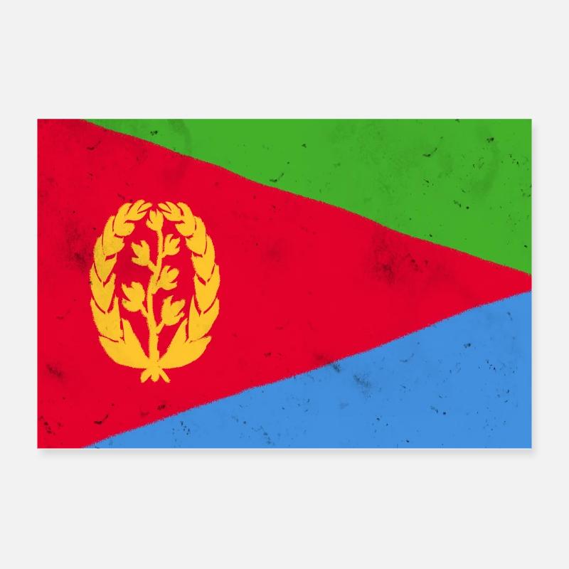 Drapeau érythréen – Identité africaine Poster 30 x 20 cm