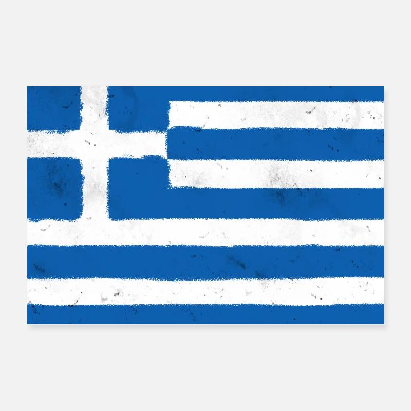 Drapeau de la Grèce – Identité bleue Poster 30 x 20 cm