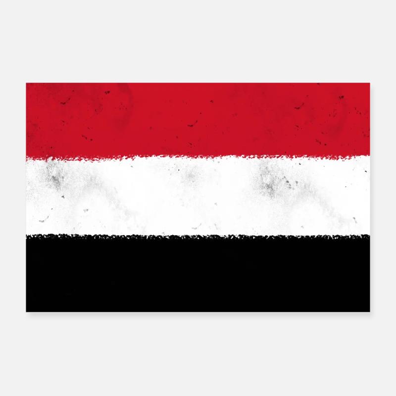 Drapeau du Yémen Poster 30 x 20 cm