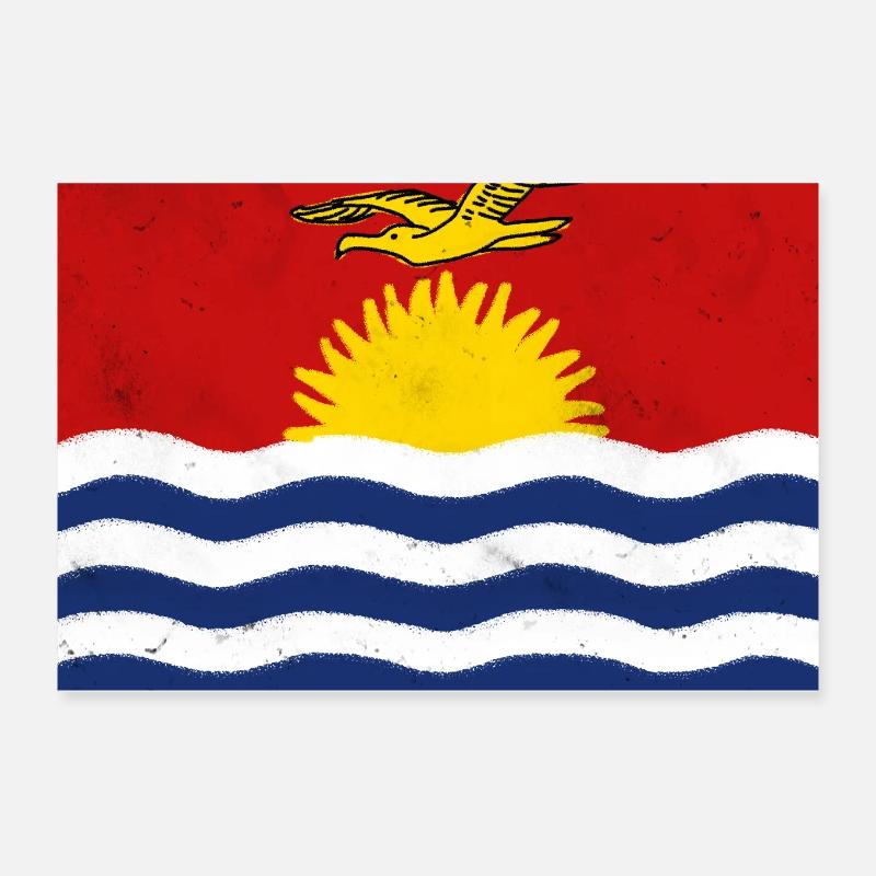 Drapeau de Kiribati Poster 30 x 20 cm