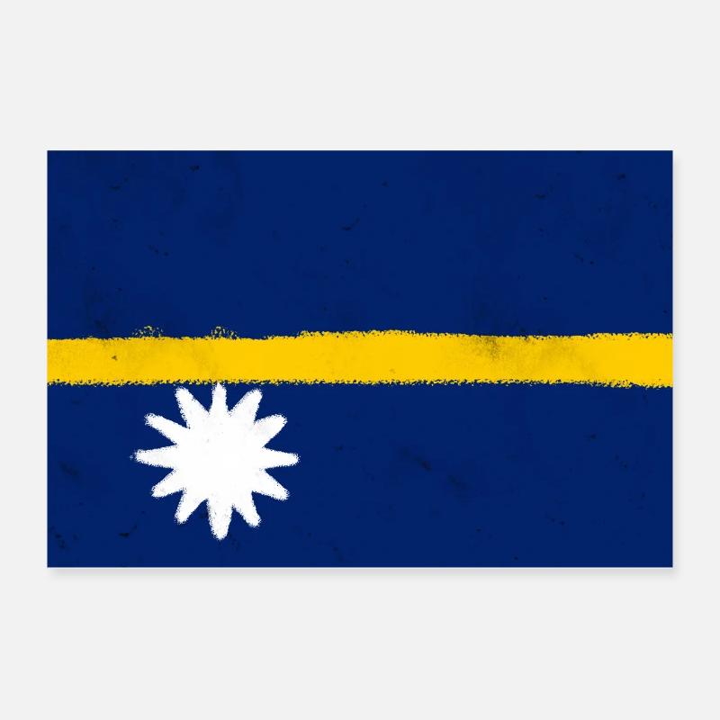 Drapeau de Nauru Poster 30 x 20 cm