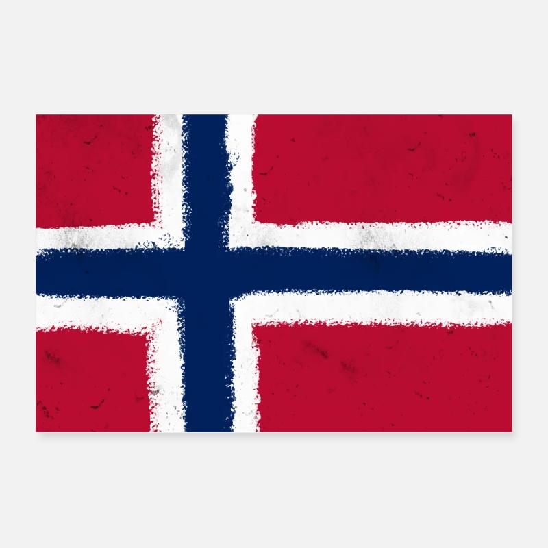 Drapeau de la Norvège Poster 30 x 20 cm