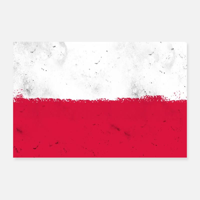 Polnische Flagge Poster 30x20 cm
