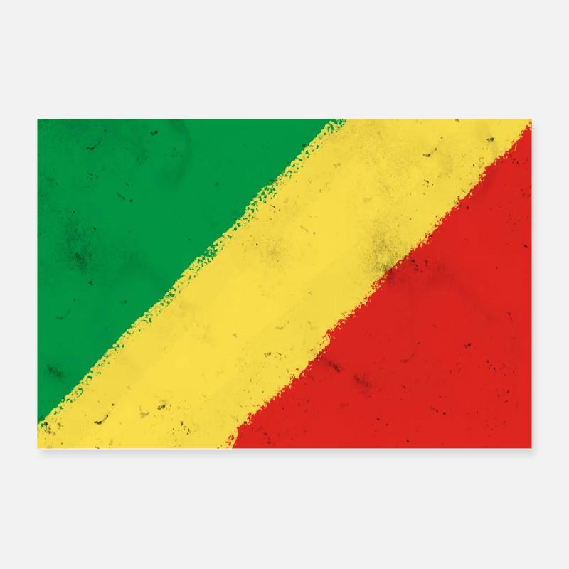 Flagge der Republik Kongo Poster 30x20 cm
