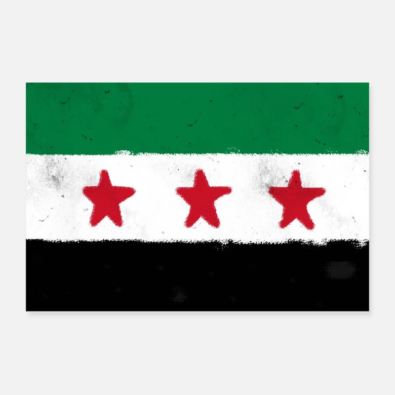 Drapeau de la Syrie Poster 30 x 20 cm