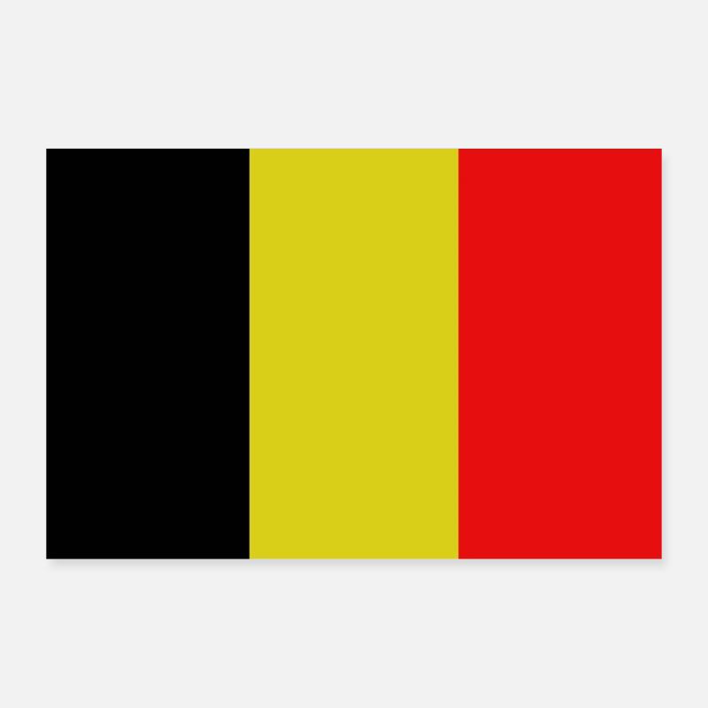 Belgian flag Poster 12" x 8" (30x20 cm)