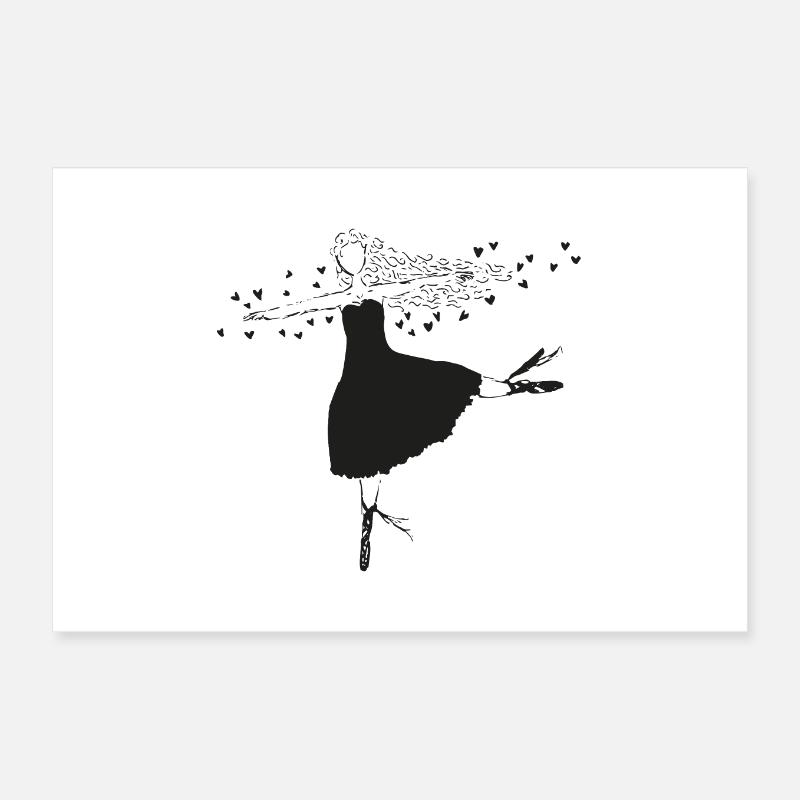 Ballerina , Ballet Dancer , Gift Idea Poster 12" x 8" (30x20 cm)