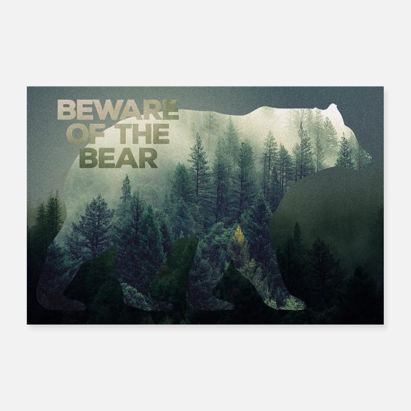 Wilderness Bears poster Poster 12" x 8" (30x20 cm)