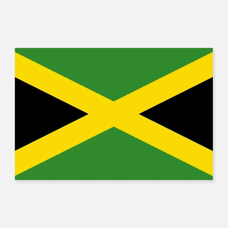 Drapeau jamaïcai Poster 30 x 20 cm