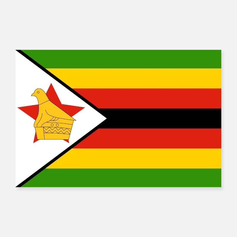 Drapeau du Zimbabwe Poster 30 x 20 cm