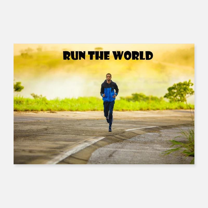 Running in nature Poster 12" x 8" (30x20 cm)