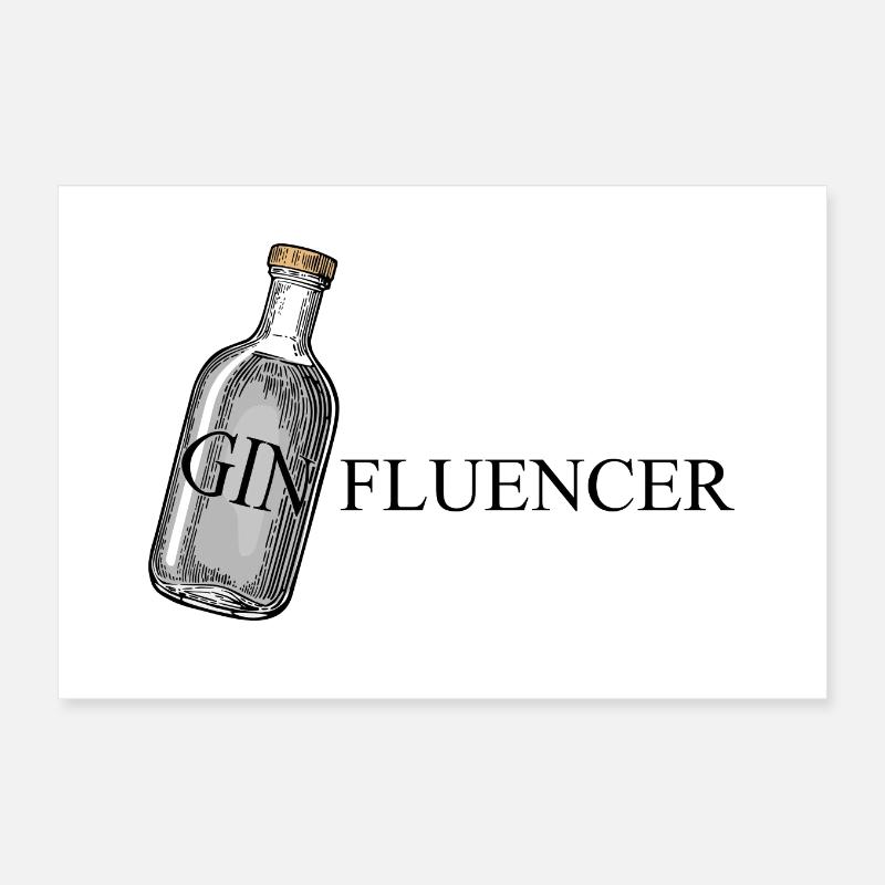 GINfluencer (Gin Tonic) poster Poster 12" x 8" (30x20 cm)