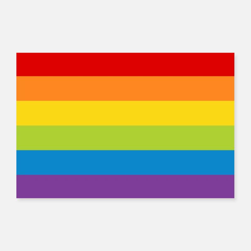 Affiche arc-en-drapeau drapeau LGBT arc-en-ciel Poster 30 x 20 cm