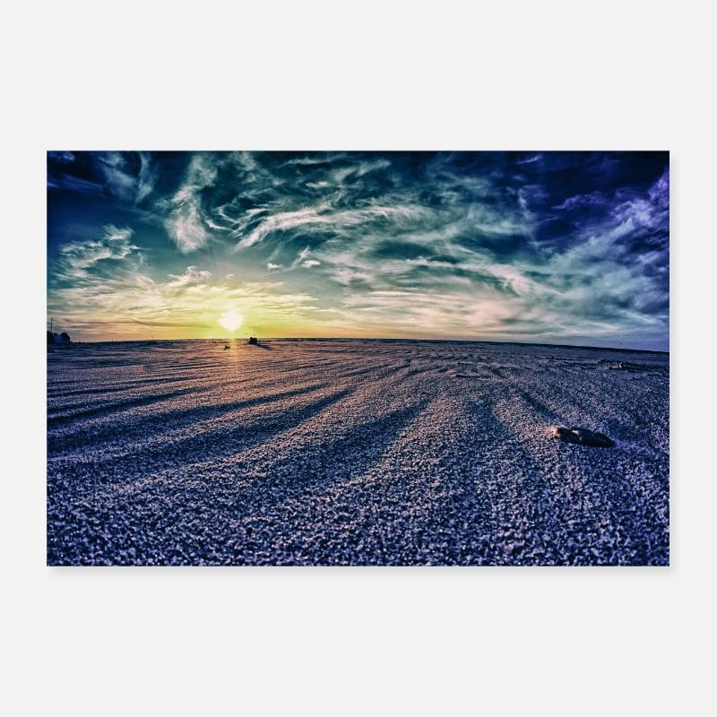 ciel et sable - Poster 30 x 20 cm - blanc