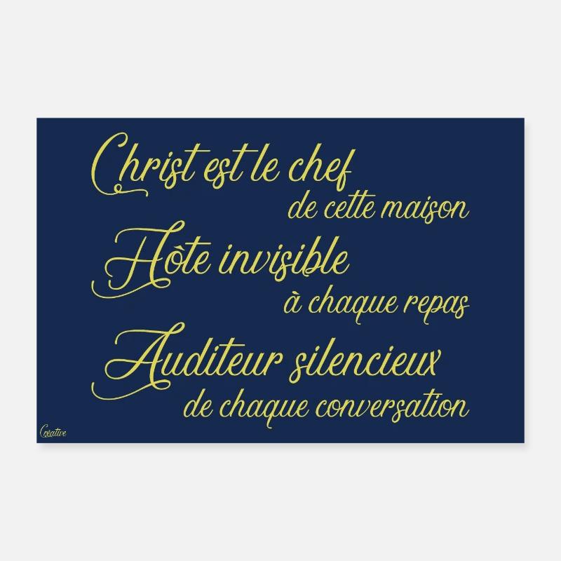 Christ chef, hôte invisible et auditeur silencieux Poster 30 x 20 cm